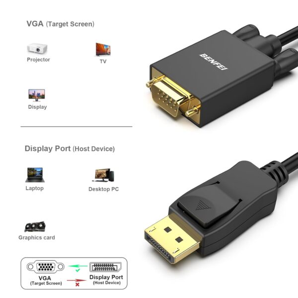 VGA to DP Connector – Premium Quality Adapter